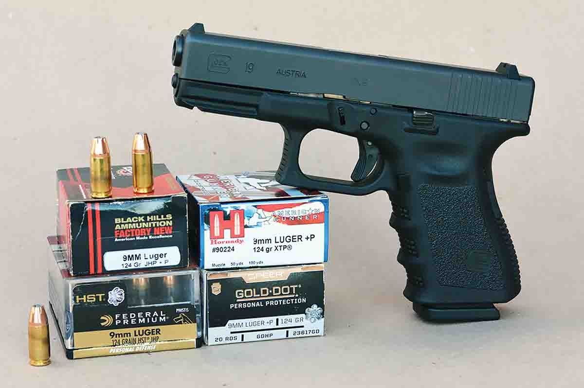 The Glock 19 Gen 3 was tested with factory loads, in which it performed flawlessly.